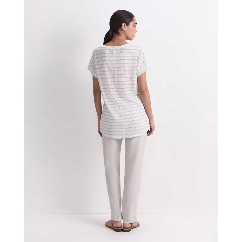 Sportscraft Tonia Foil Stripe Linen Tee image number 1